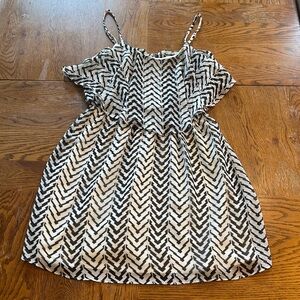 Charlotte Russe Black and White Chevron Dress